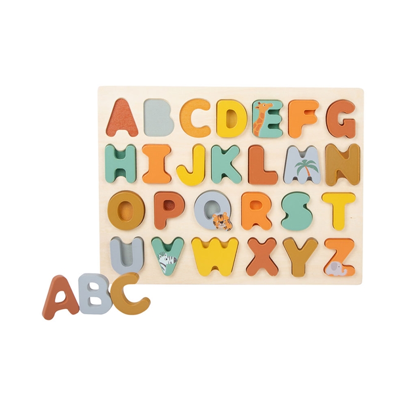 Παζλ Small Foot Safari, με το αγγλικό αλφάβητο, ξύλινο