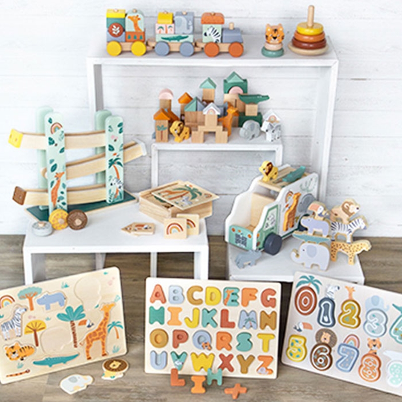 Παζλ Small Foot Safari, με το αγγλικό αλφάβητο, ξύλινο