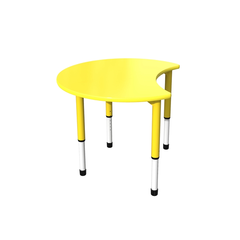RFG Student Desk Moon, ρυθμιζόμενο ύψος, 900 x 900 x 550-750 mm, κίτρινο
