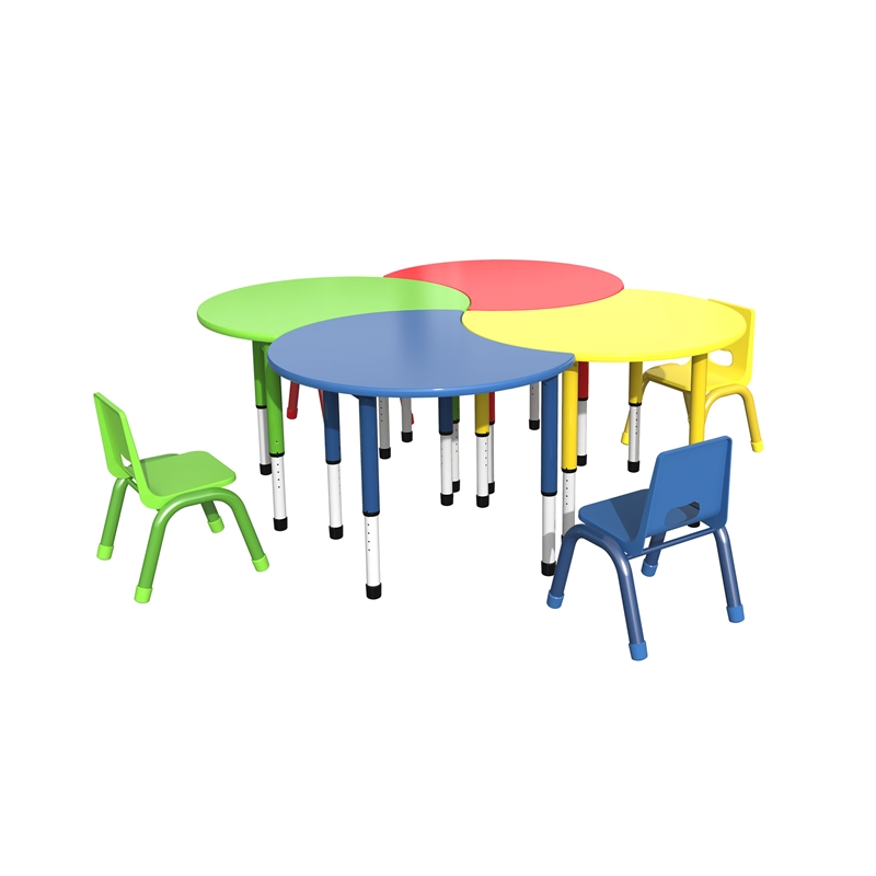 RFG Student Desk Moon, ρυθμιζόμενο ύψος, 900 x 900 x 550-750 mm, μπλε