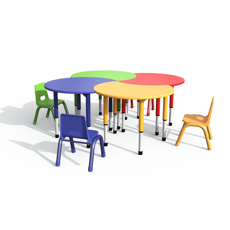 RFG Student Desk Moon, ρυθμιζόμενο ύψος, 900 x 900 x 550-750 mm, μπλε