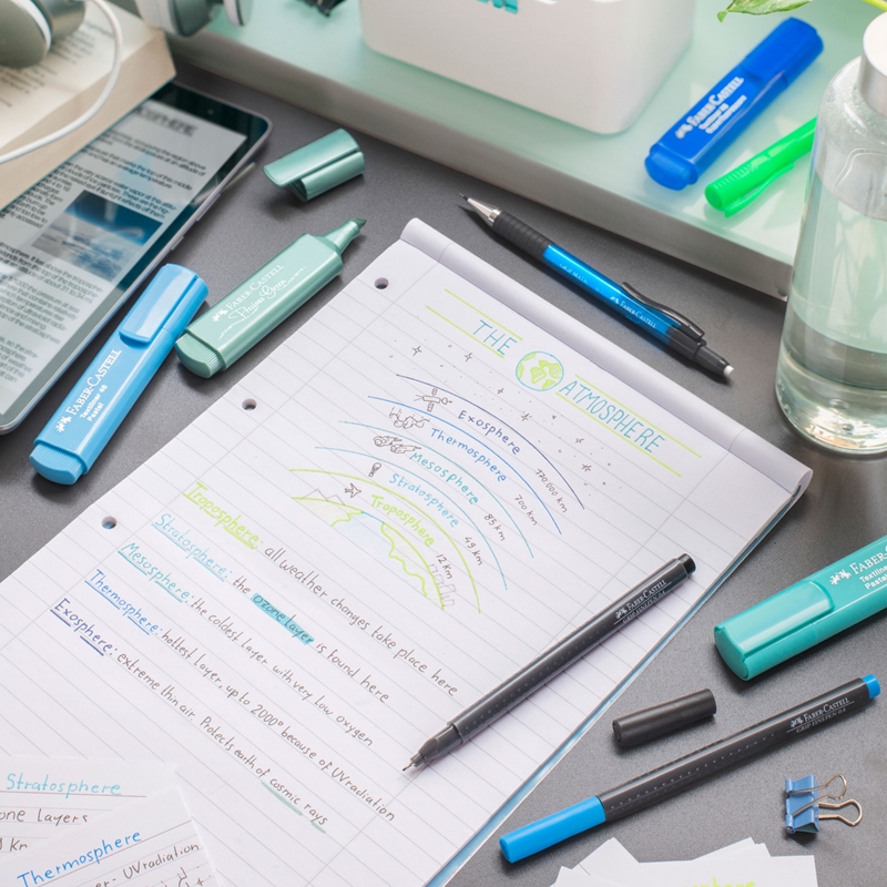 Faber-Castell Grip Fineliner, 0,4 mm, παστέλ και νέον, 5 χρώματα