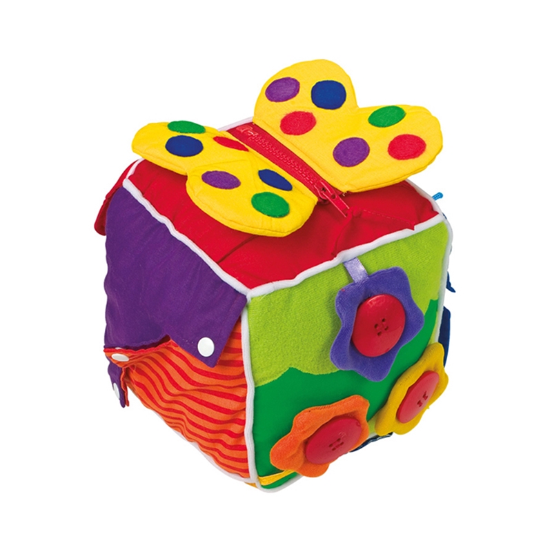 Κύβος Montessori Small Foot για μωρό, από ύφασμα