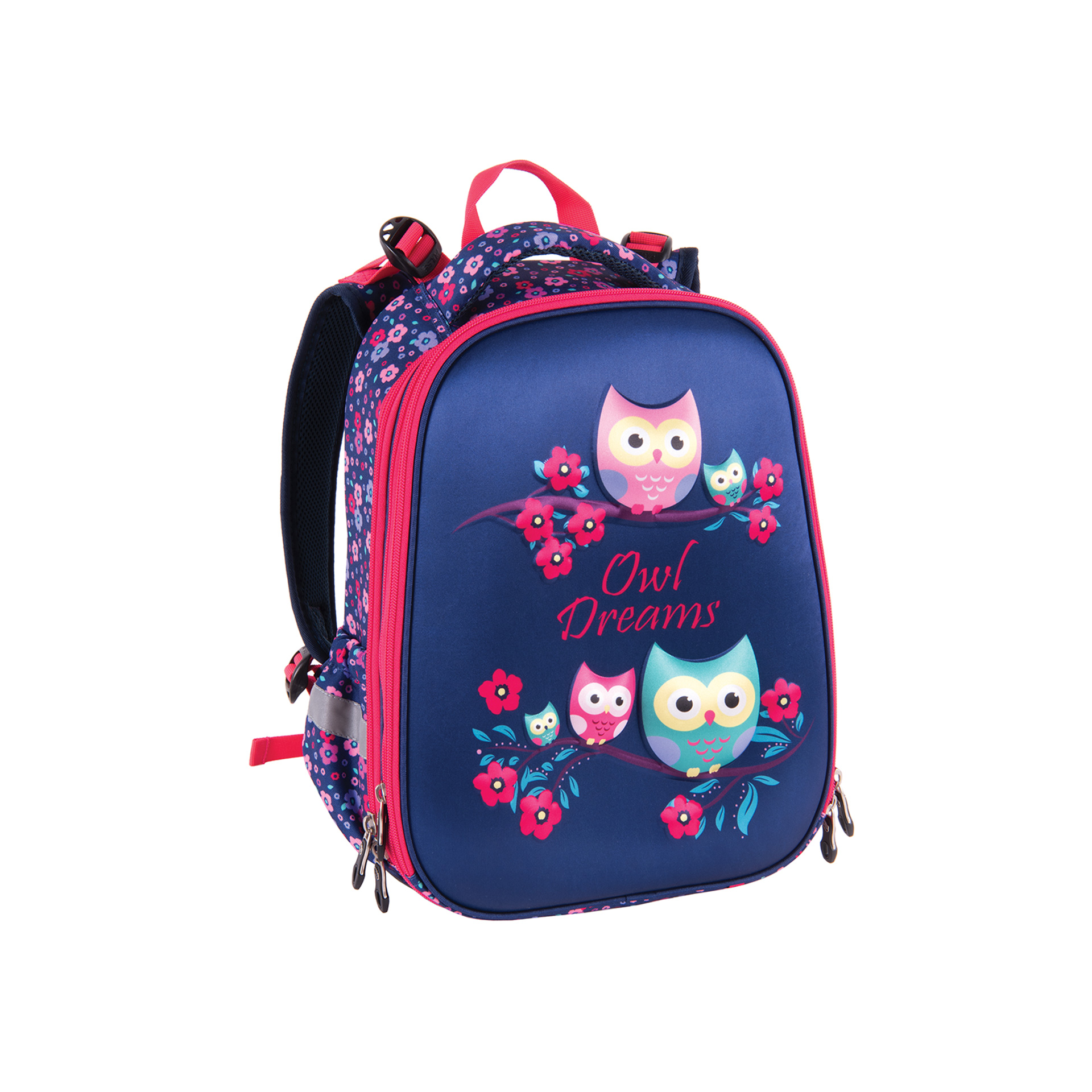 Pulse Backpack Anatomic Cube - Owl Dreams, μπλε-κόκκινο