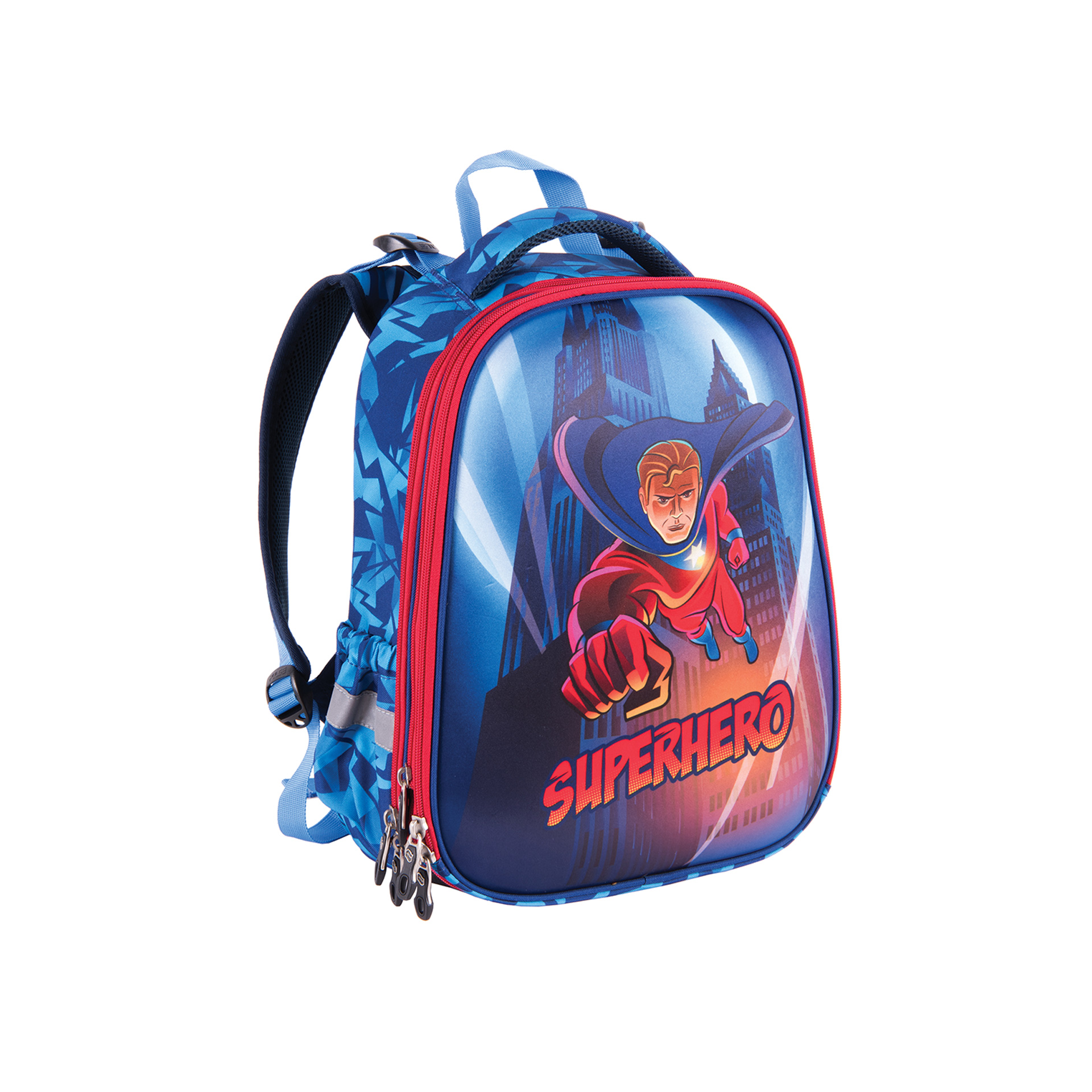 Pulse Backpack Anatomic Cube - Superhero, μπλε-κόκκινο