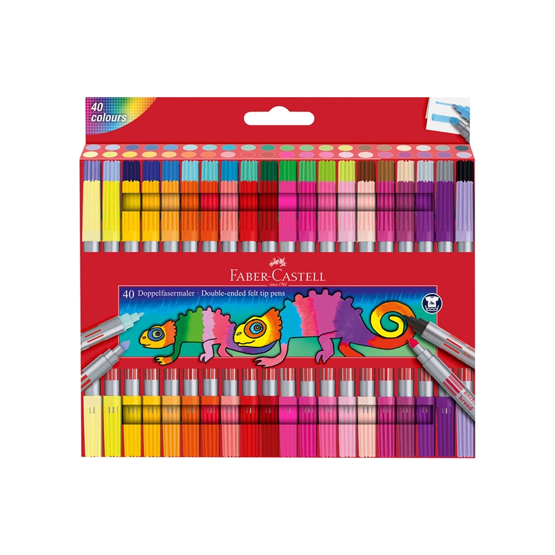 Μαρκαδόροι Faber-Castell, διπλοί, 40 χρωμάτων