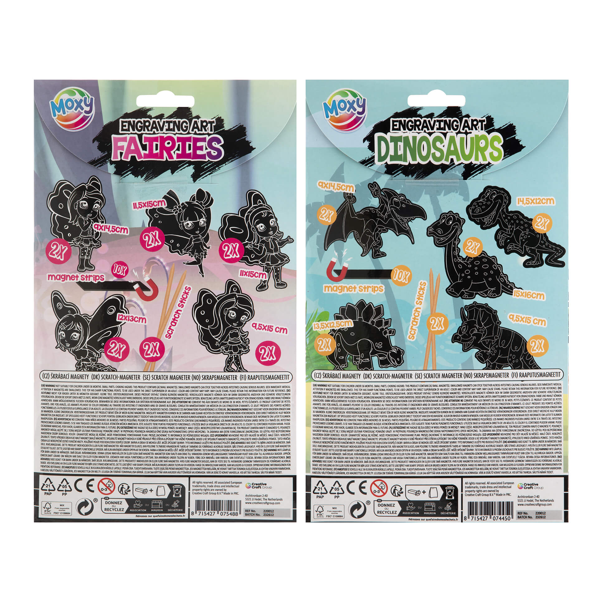 Grafix Магнити за издраскване, 10 броя, асорти, опаковка 48