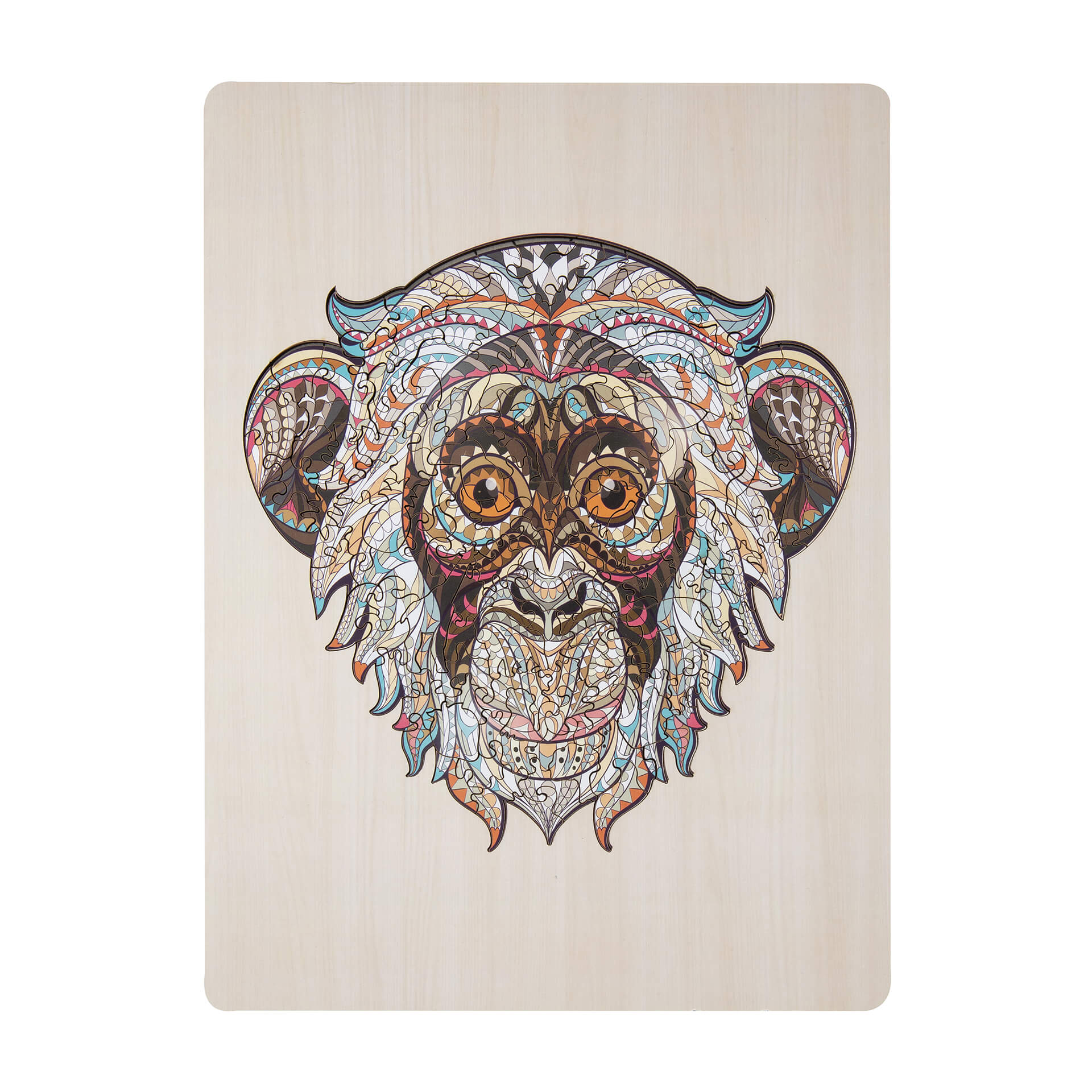 Grafix Пъзел Маймуна, уникални форми, дървен, 133 части