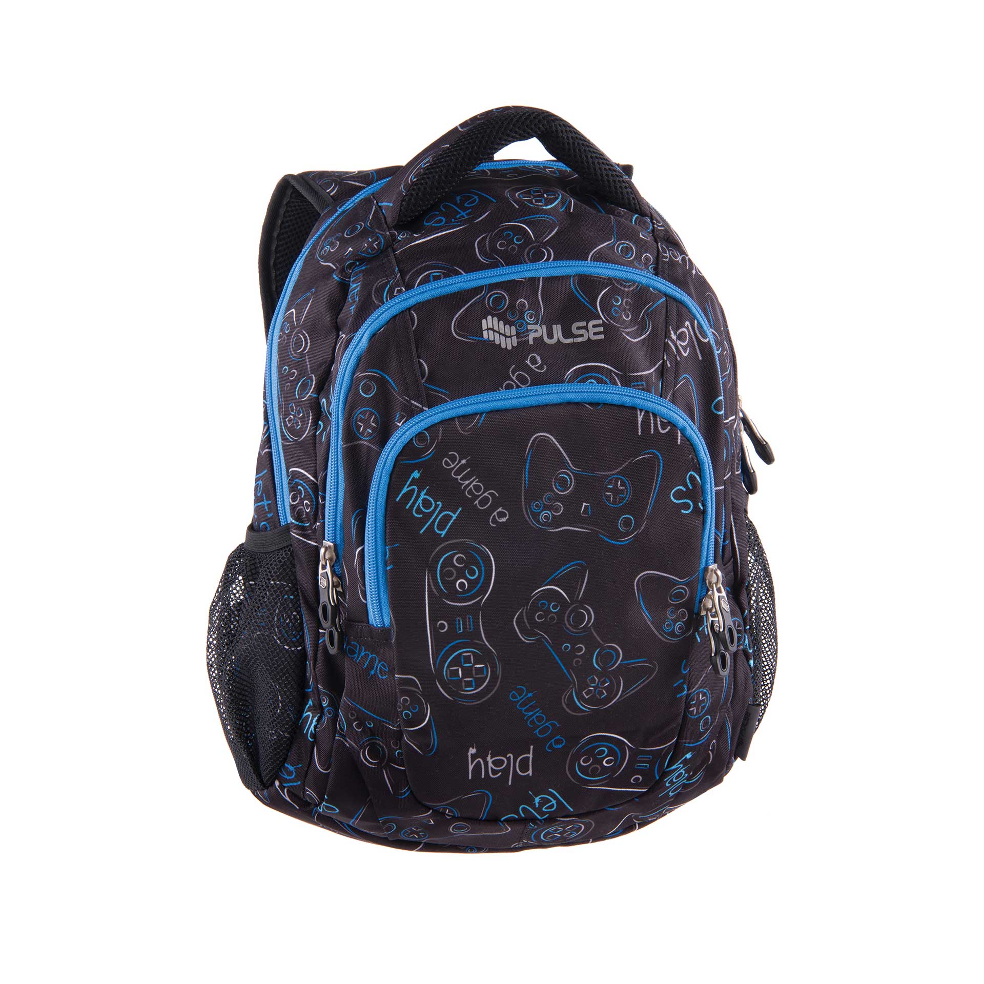 Pulse Backpack Teens Joystick, μαύρο και μπλε