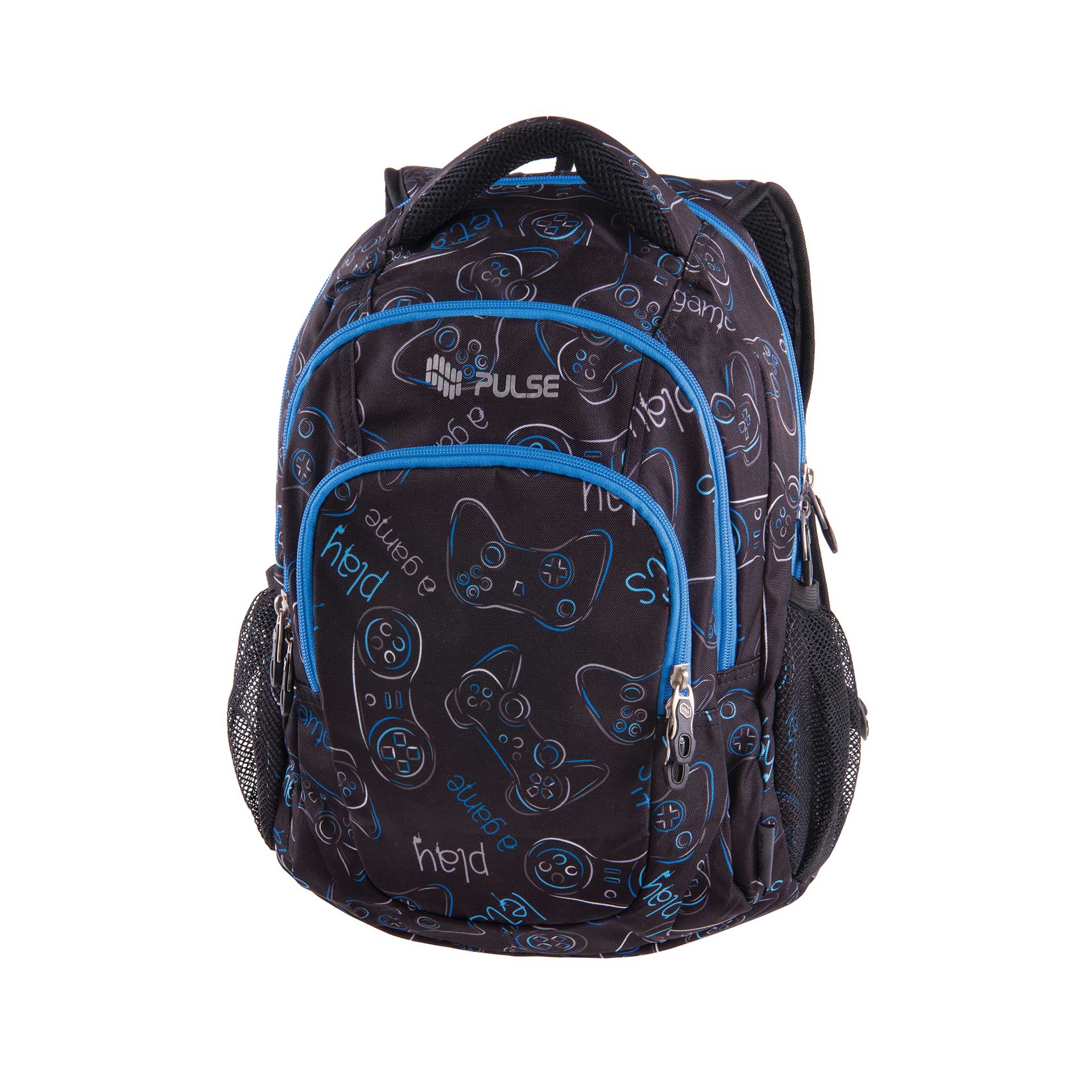 Pulse Backpack Teens Joystick, μαύρο και μπλε
