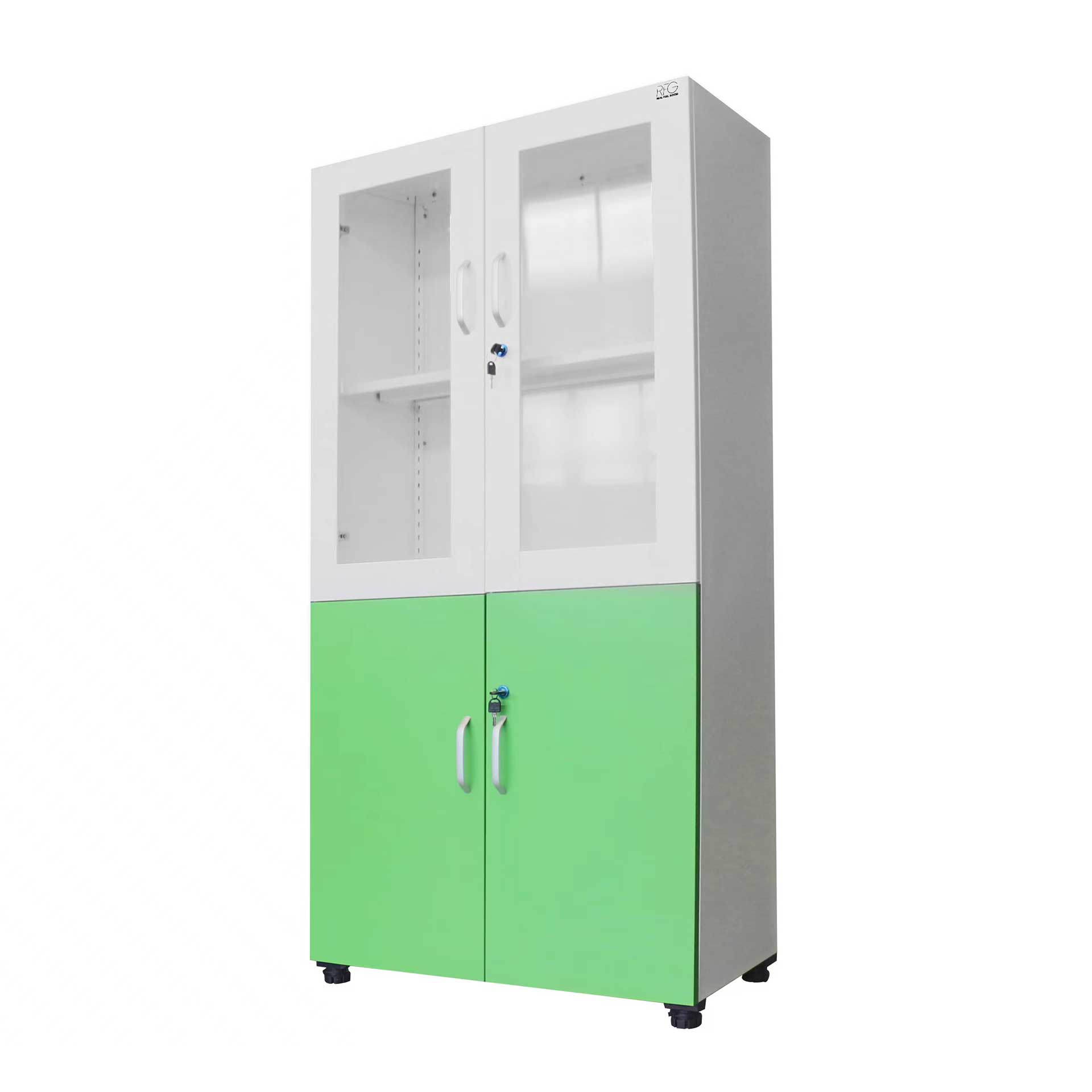 RFG Шкаф, лабораторен, 800 х 400 х 1650 mm, зелено-бял
