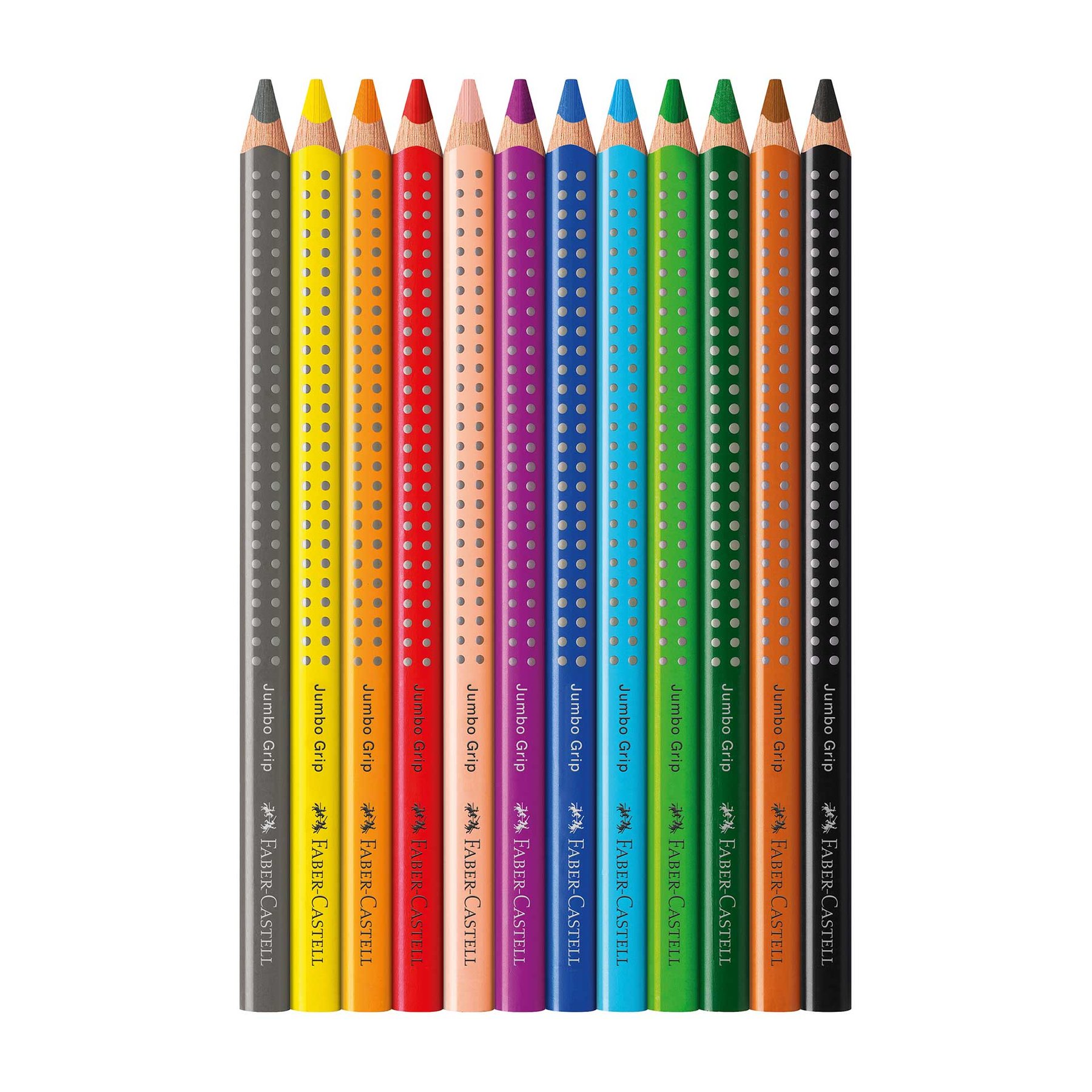 Faber-Castell Χρωματιστά μολύβια Jumbo Grip, 12 χρωμάτων