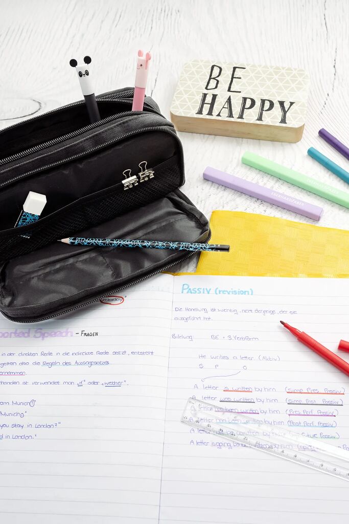 Τσάντα τουαλέτας Eberhard Faber, τρία διαμερίσματα, ανθρακί, άδειο