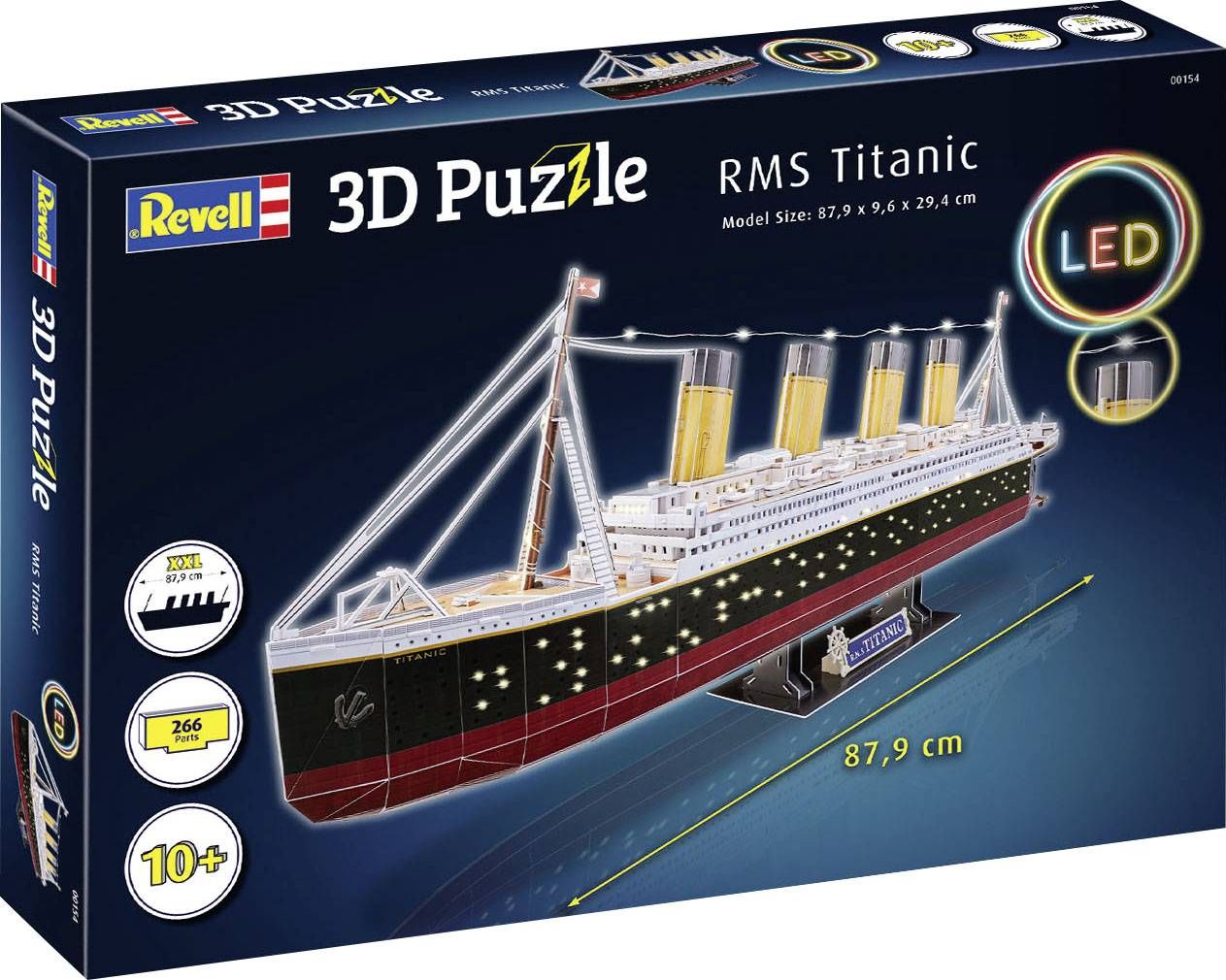 3D RMS Titanic παζλ με φώτα πάγου, 266 τεμαχίων