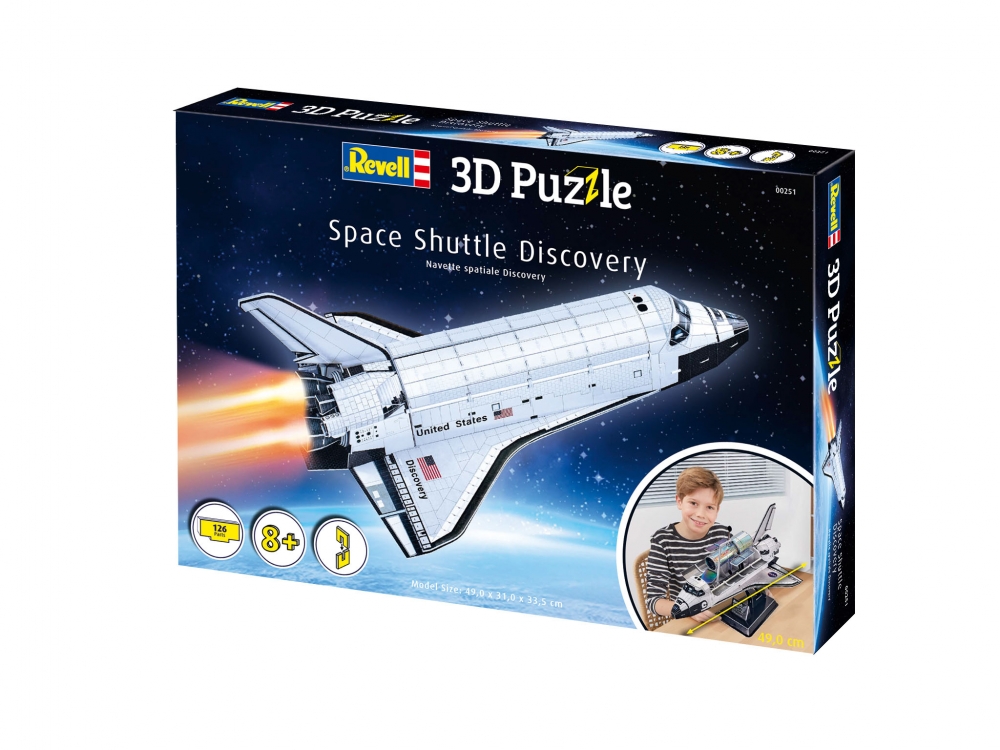 Пъзел Космическа совалка Дискавъри 3D, 126 части