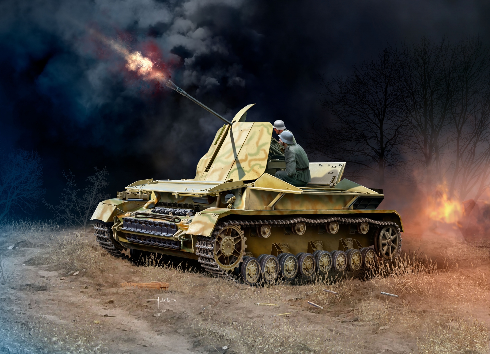 Μοντέλο συναρμολόγησης, Revell, Flakpanzer IV Möbelwagen 3.7cm Flak 43 Tank, 144 μέρη