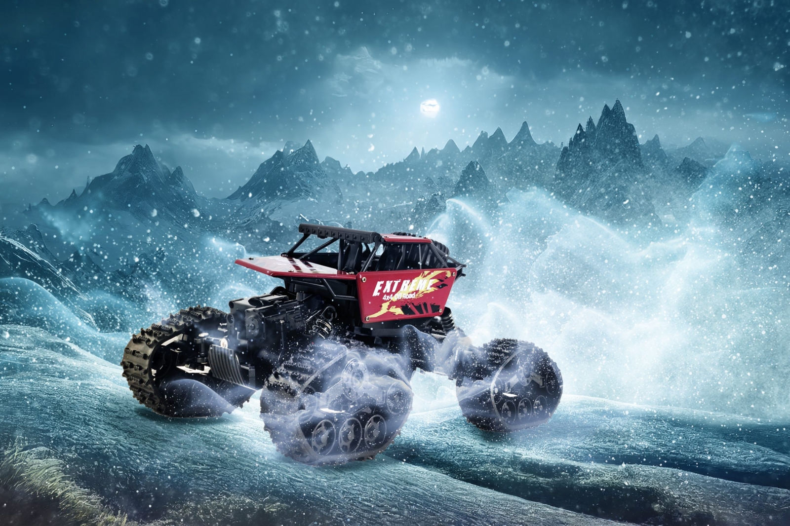 Τηλεκατευθυνόμενο καρότσι, MGM, Extreme 4x4, Metal, 1:14