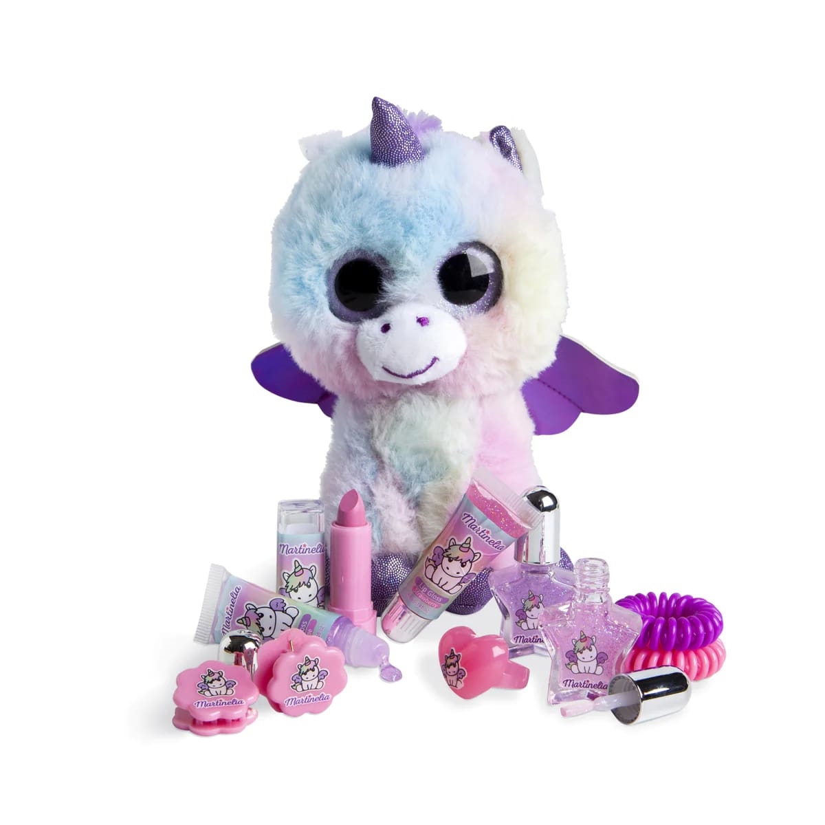 Козметичен комплект с плюшена играчка Little Unicorn, 11 части
