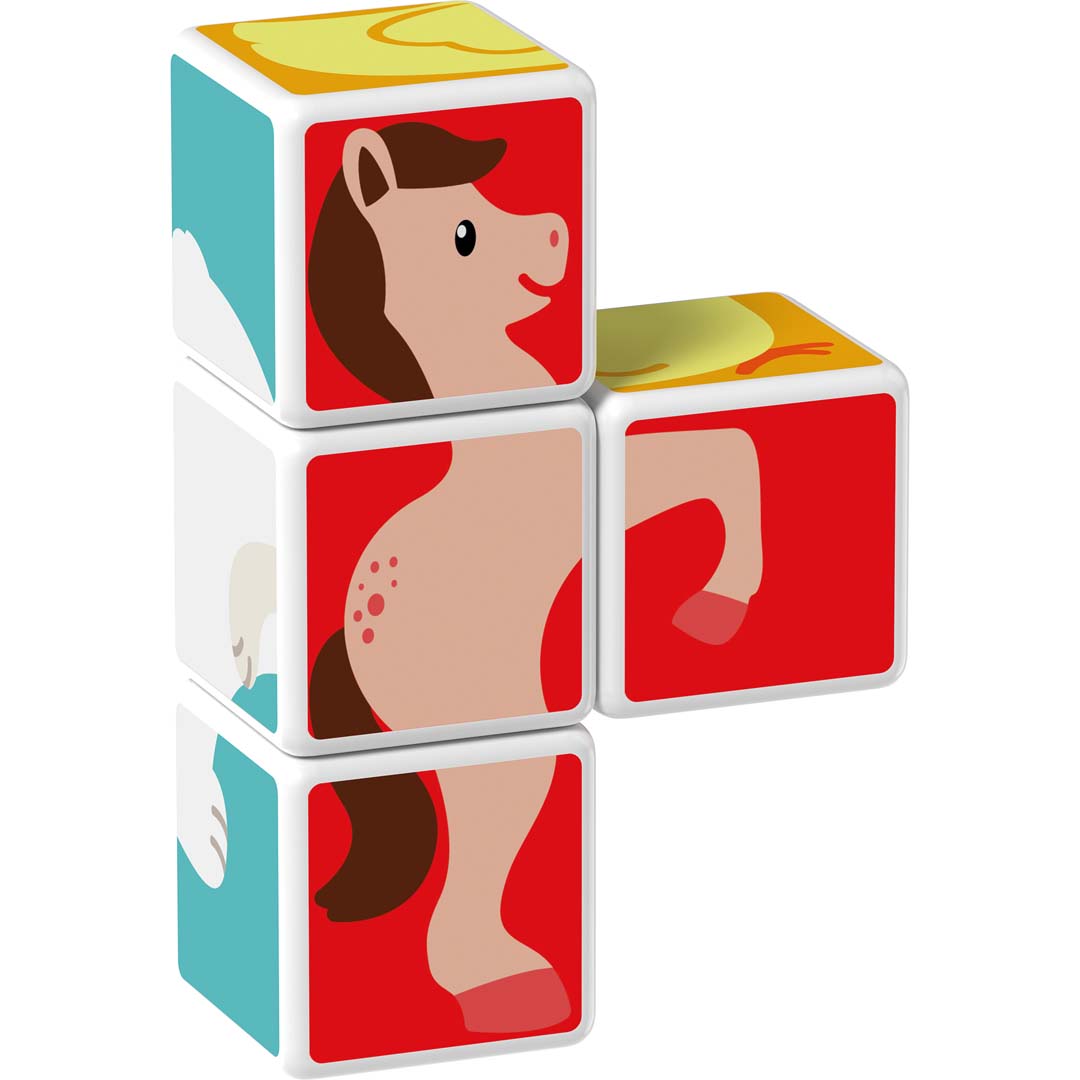 Магнитен конструктор Magicube, Животни и карти 132, 11 части