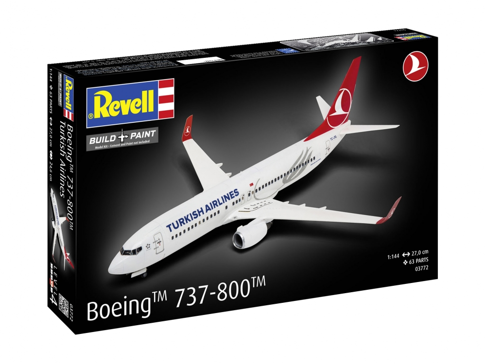 Μοντέλο συναρμολόγησης, Revell, Αεροπλάνο Boeing 737-800 Turkish Airlines, 63 ανταλλακτικά