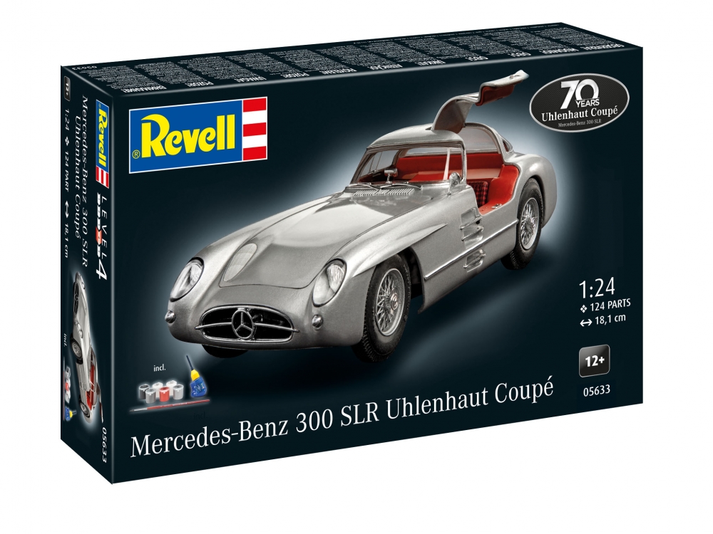 Μοντέλο συναρμολόγησης, Revell, σετ δώρου αυτοκινήτου Mercedes-Benz 300 SLR, 124 ανταλλακτικά