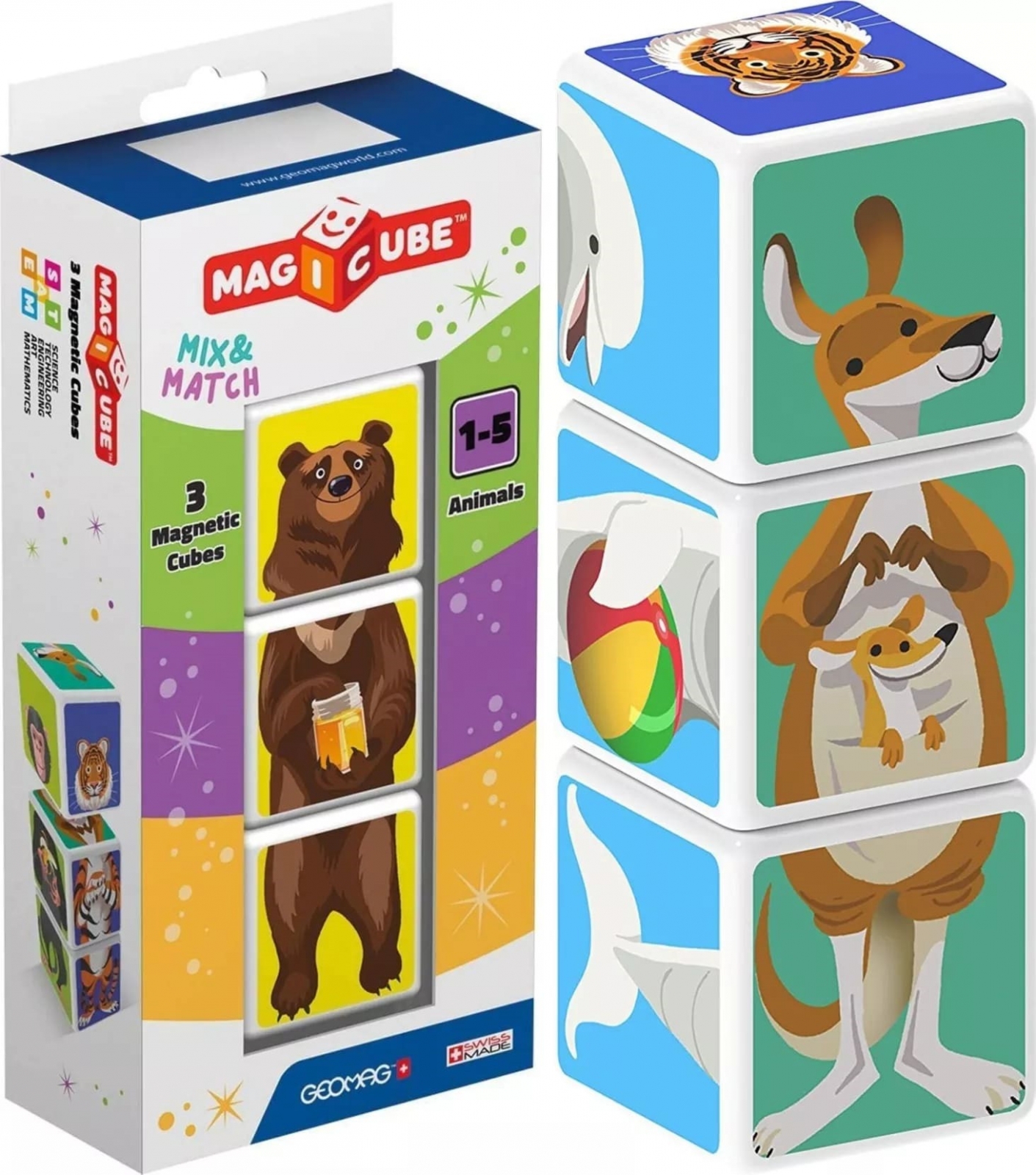 Магнитен конструктор Magicube, Животни 110, 3 части