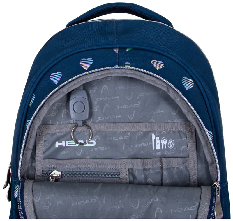 Σχολικό σακίδιο, Κεφάλι, Καρδιές, 39x28x15cm