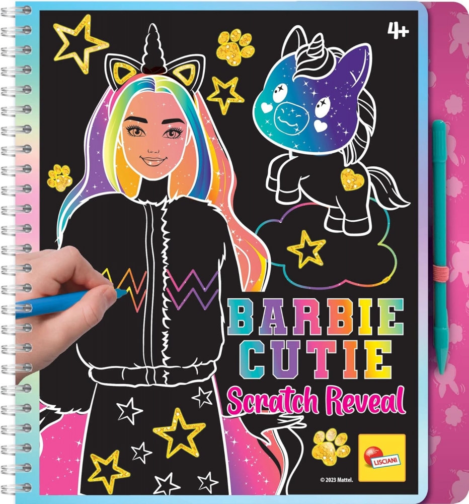 Δημιουργικό κιτ, Lisciani, Barbie, Αποκάλυψη από το Ξυστό, Βιβλίο Ξυστό Barbie με την χαριτωμένη