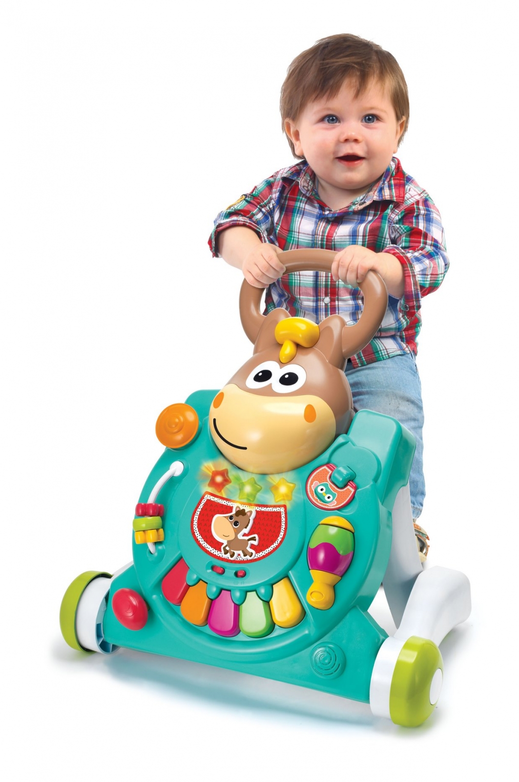 Διαδραστικό παιχνίδι, Infantino, B Kids, 3 σε 1 Στράτα μωρού και τραπεζάκι για άλογα, Μπλε