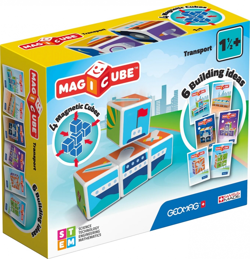 Магнитен конструктор Magicube, Превозни средства и карти 131, 11 части