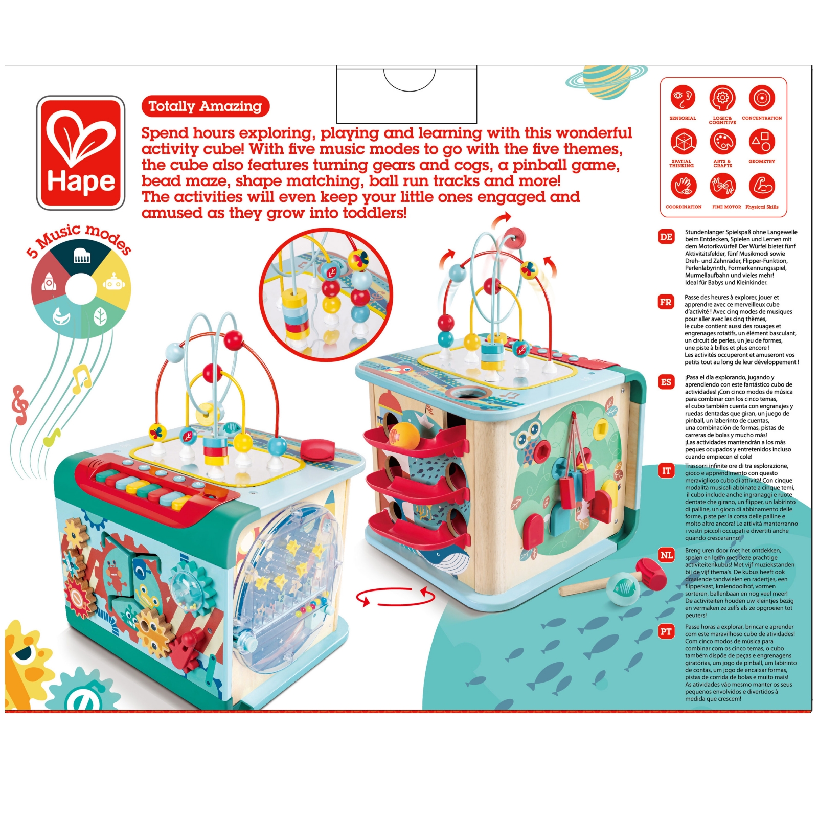 Διαδραστικό παιχνίδι, Hape, Magic Music Cube 4 σε 1