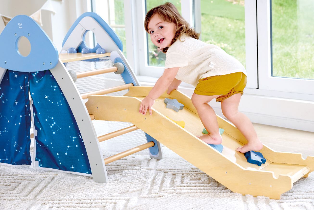 Ξύλινο Σετ, Hape, Σετ Αναρρίχησης και Σύρσης 4 σε 1, 176,28 x 52,5 x 79,25 εκ.
