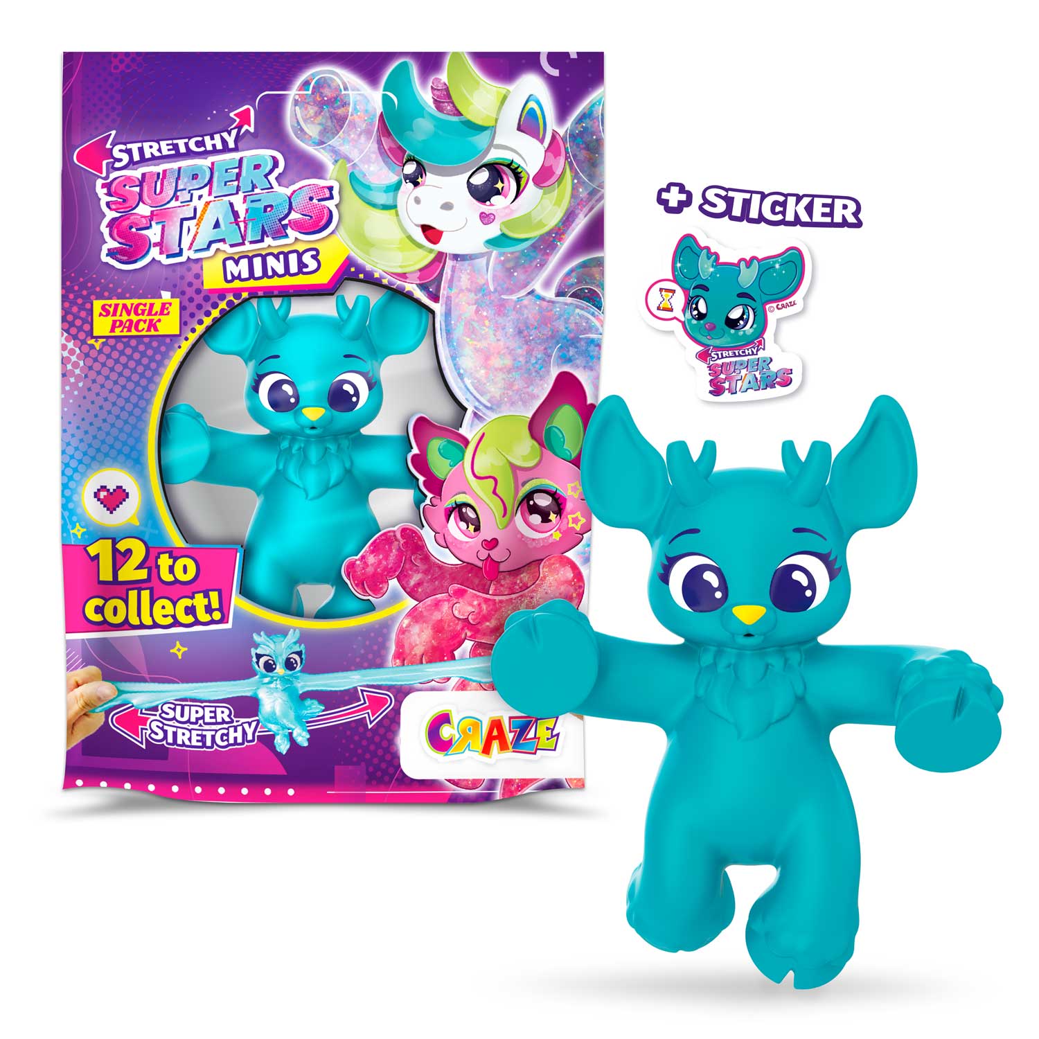 Колекционерска фигурка Superstars, Разтегливи създания, Minis