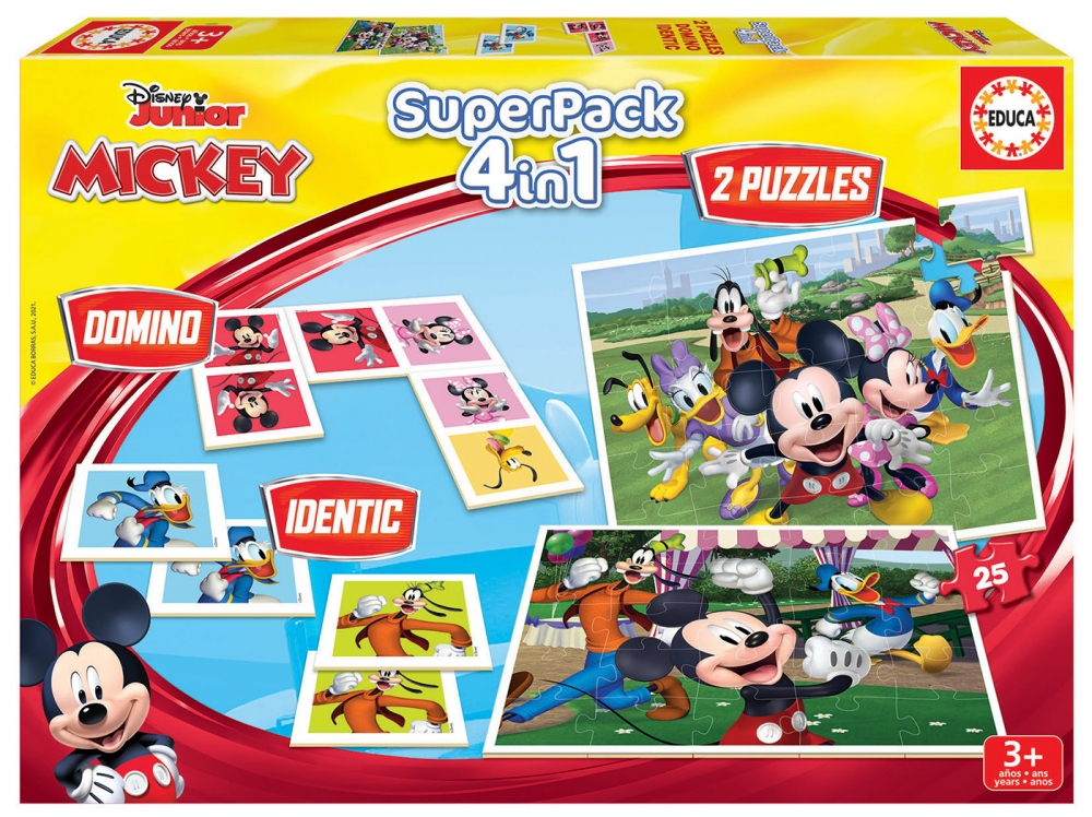 Εκπαιδευτικό παιχνίδι, Educa, Super Pack 4 σε 1, Mickey and Friends