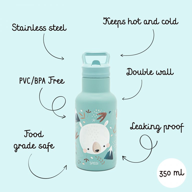 Μπουκάλι από ανοξείδωτο χάλυβα, Sassi, 500ml., Bear