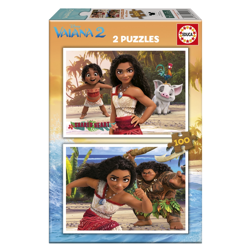 Puzzle, Educa, Moana II, 2 x 100 τεμάχια
