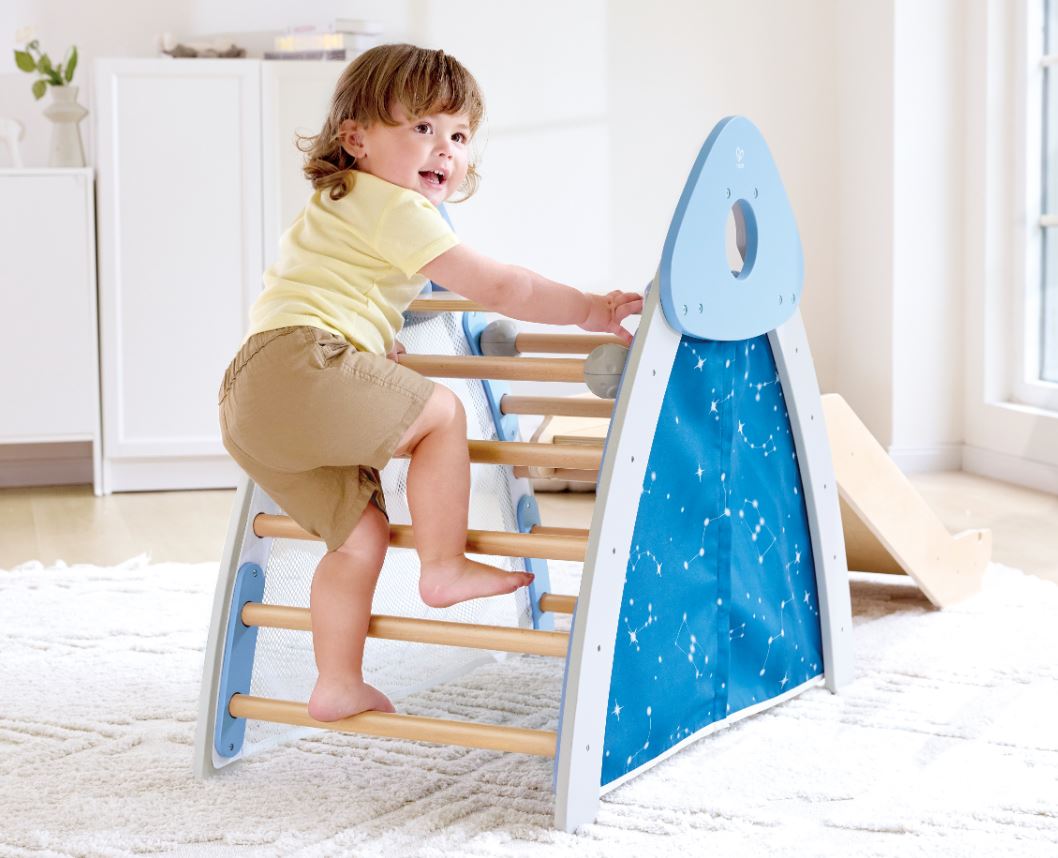Ξύλινο Σετ, Hape, Σετ Αναρρίχησης και Σύρσης 4 σε 1, 176,28 x 52,5 x 79,25 εκ.