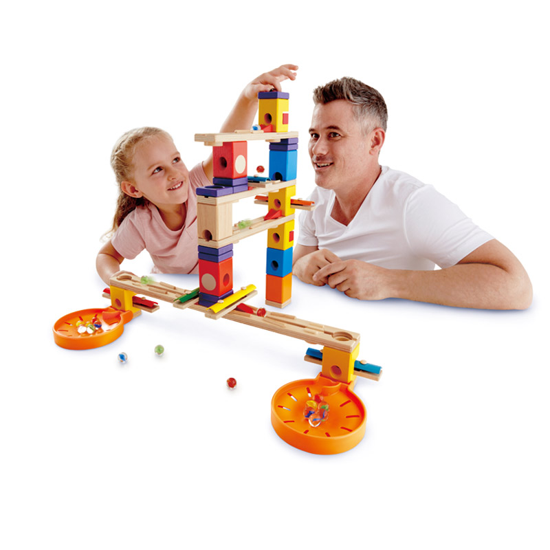 Σετ Ξύλινης πίστας, Hape Quadrilla, Musical Descent, 77 Τεμάχια