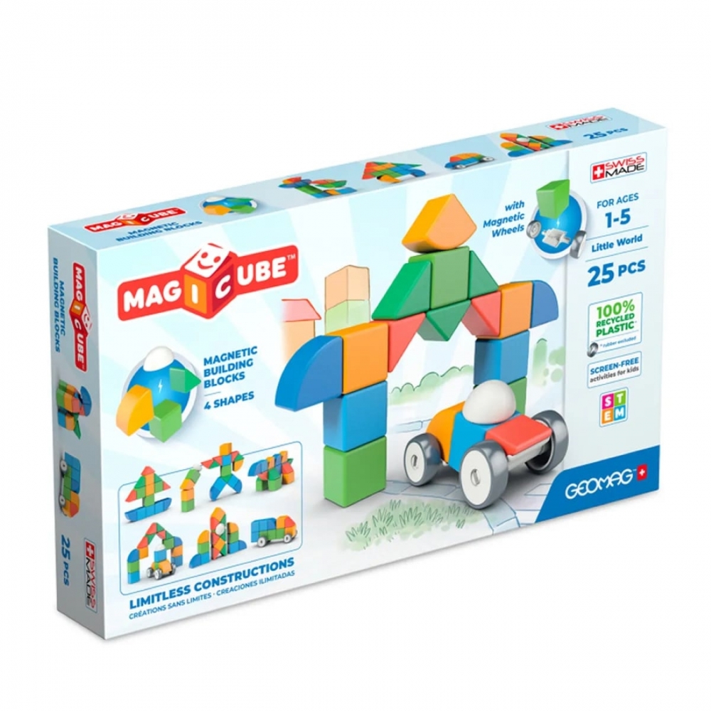 Магнитен конструктор Magicube, Малък свят, 25 части