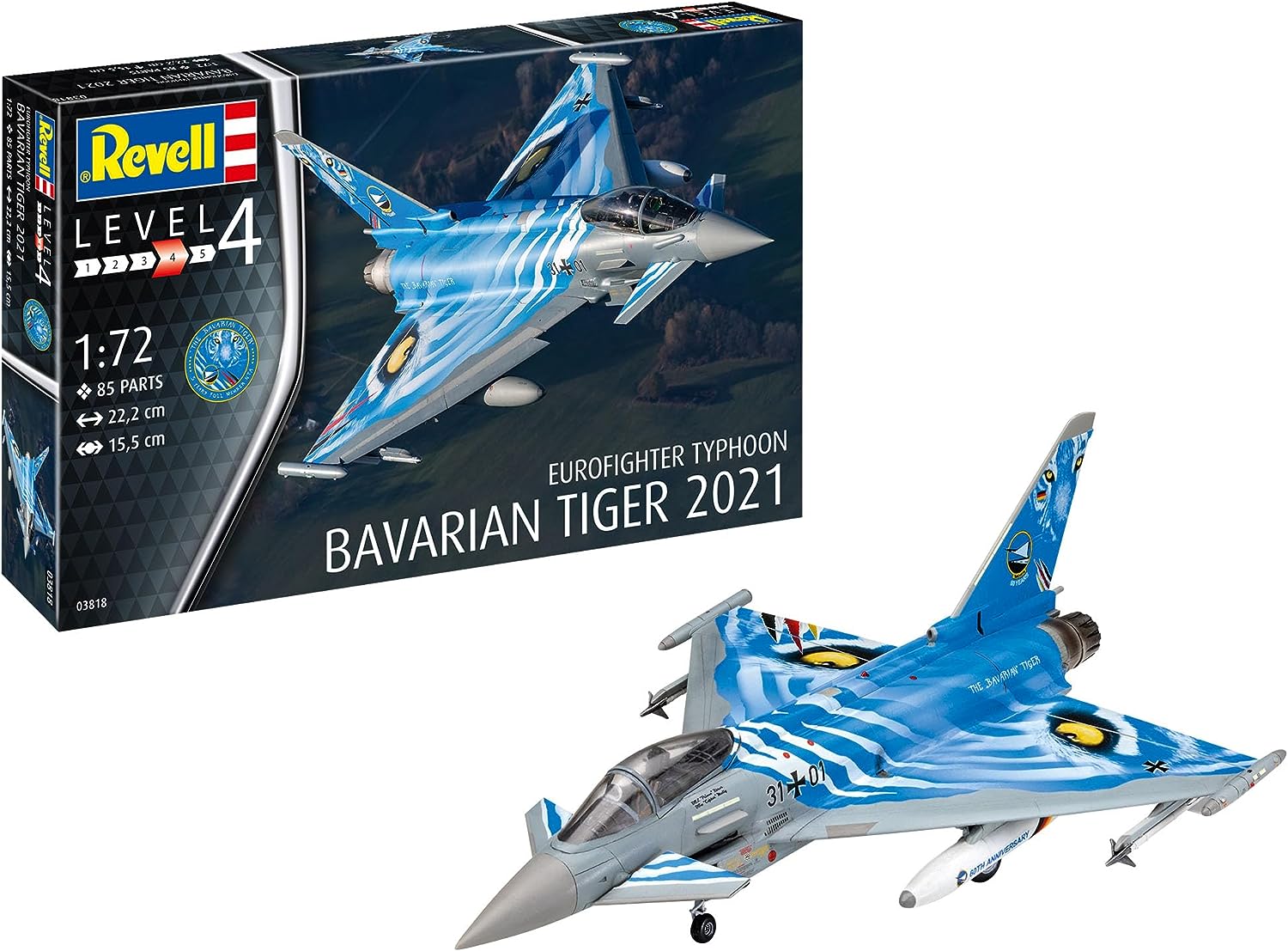Сглобяем модел Eurofighter Typhoon The Bavarian Tiger 2021, 85 части
