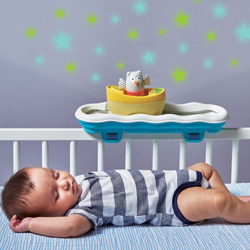 Μουσικό φωτιστικό νύχτας Κουκουβάγια σε βάρκα, 41,5 x 9 x 26,5 cm