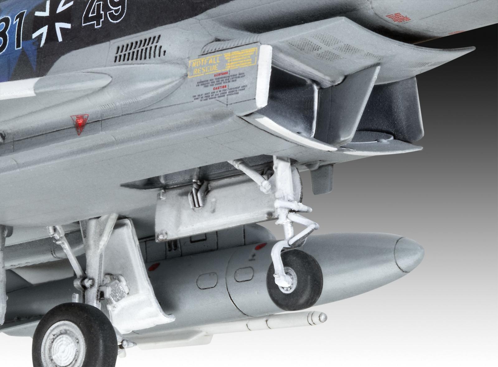 Συναρμολογημένο μοντέλο γερμανικού Eurofighter, Luftwaffe 2020 Quadriga, 85 εξαρτήματα