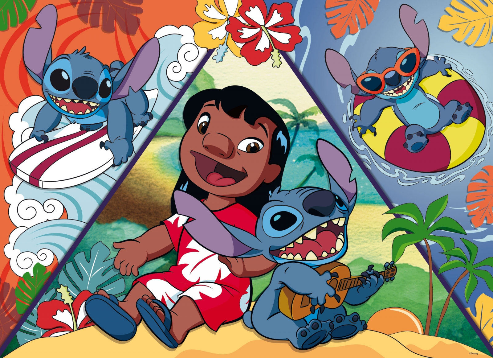 Παζλ, Lisciani, Lilo Stitch, Παζλ διπλής όψης 150 τεμαχίων