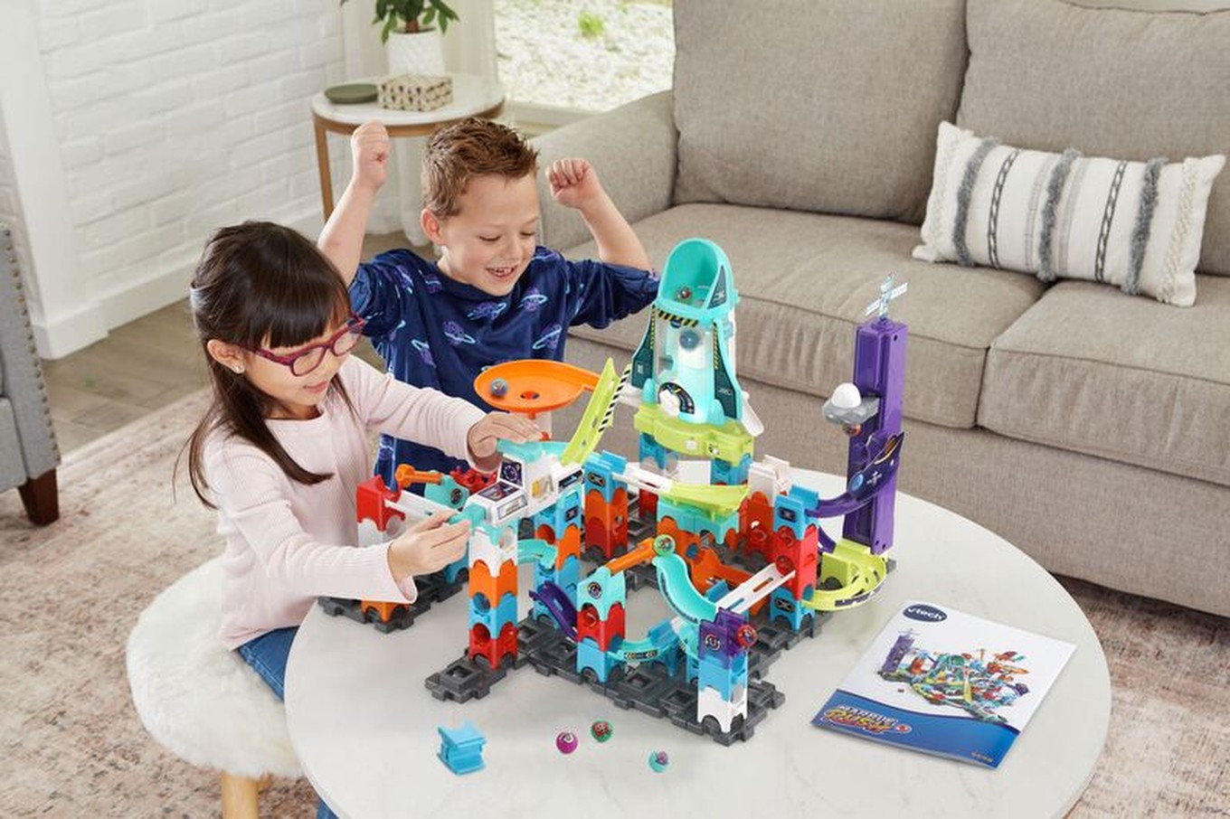 Комплект за игра Marble Rush, Магнитна магическа писта, 120 части