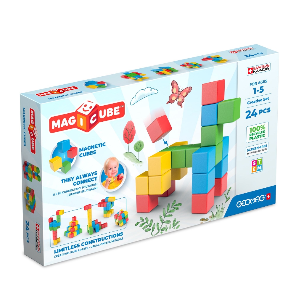 Магнитен конструктор Magicube, Creative, 24 части