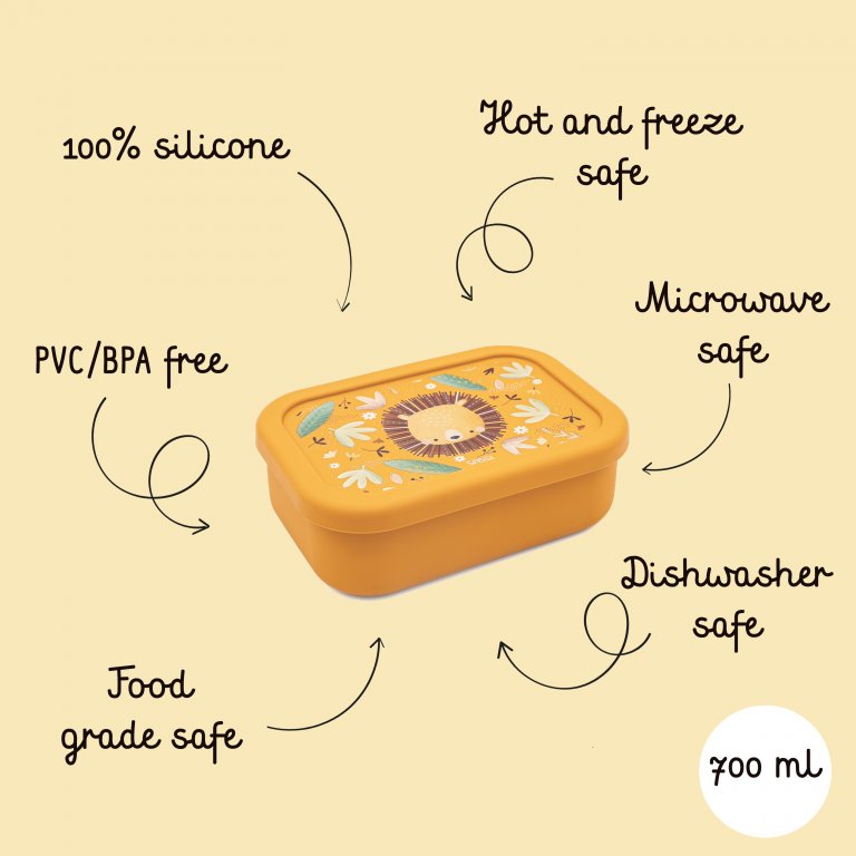 Διαχωριστικό κουτί μεσημεριανού γεύματος σιλικόνης, Sassi, Leo