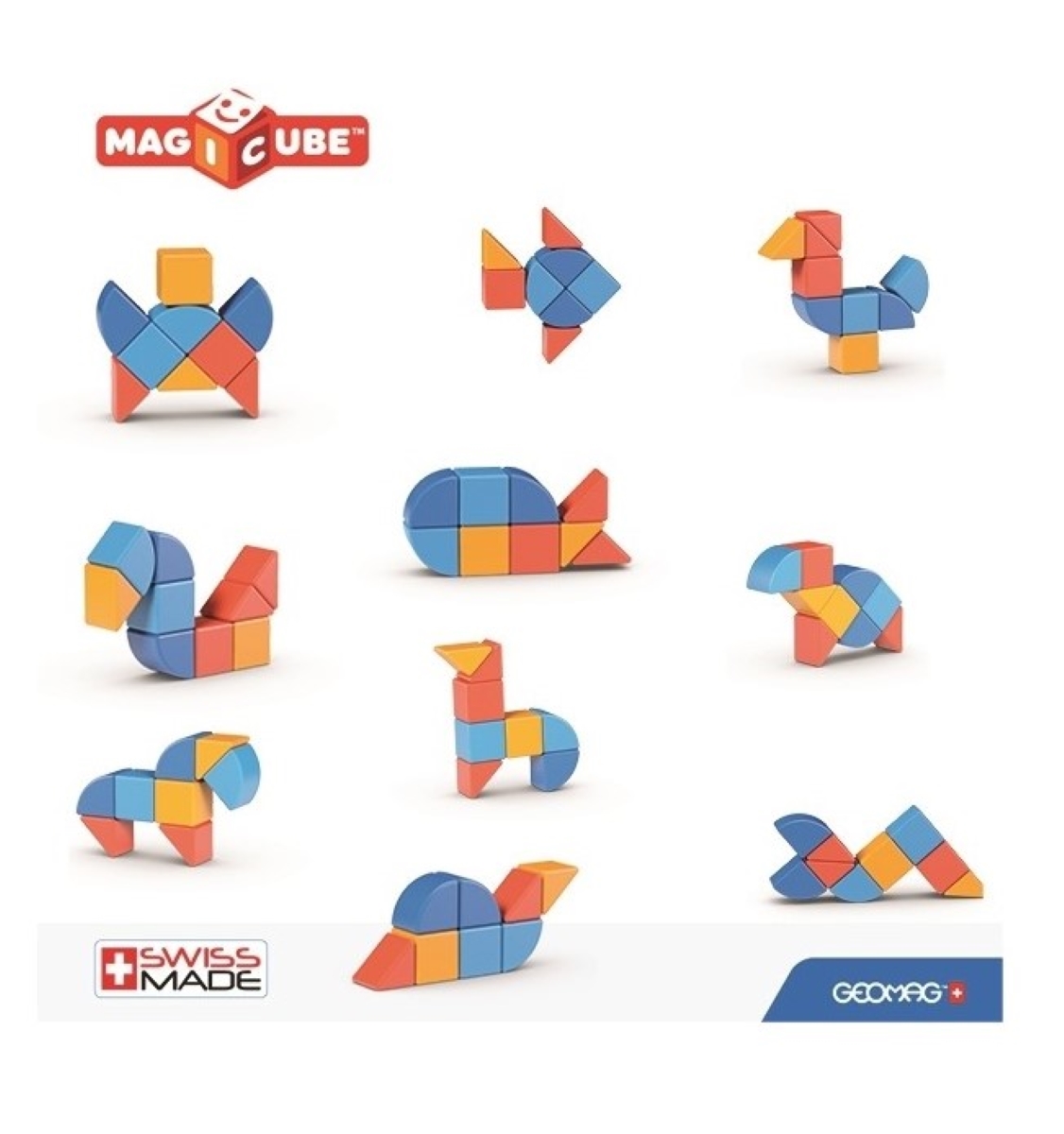 Магнитен конструктор Magicube, Животни, 9 части