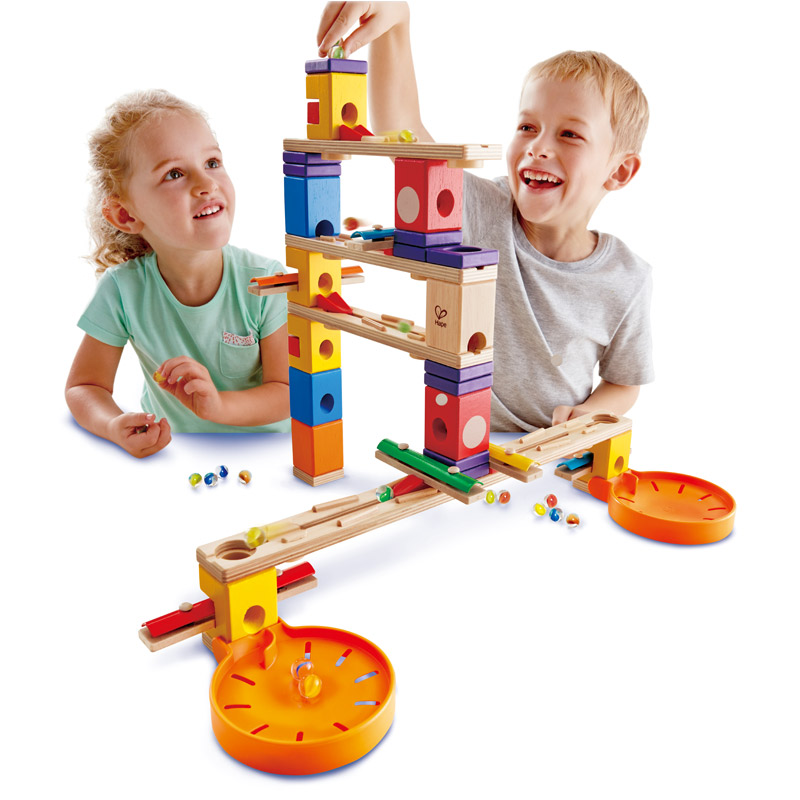 Σετ Ξύλινης πίστας, Hape Quadrilla, Musical Descent, 77 Τεμάχια