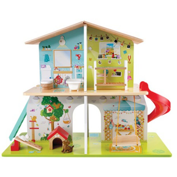 Ξύλινο μουσικό σπίτι Με έπιπλα, 31 μέρη