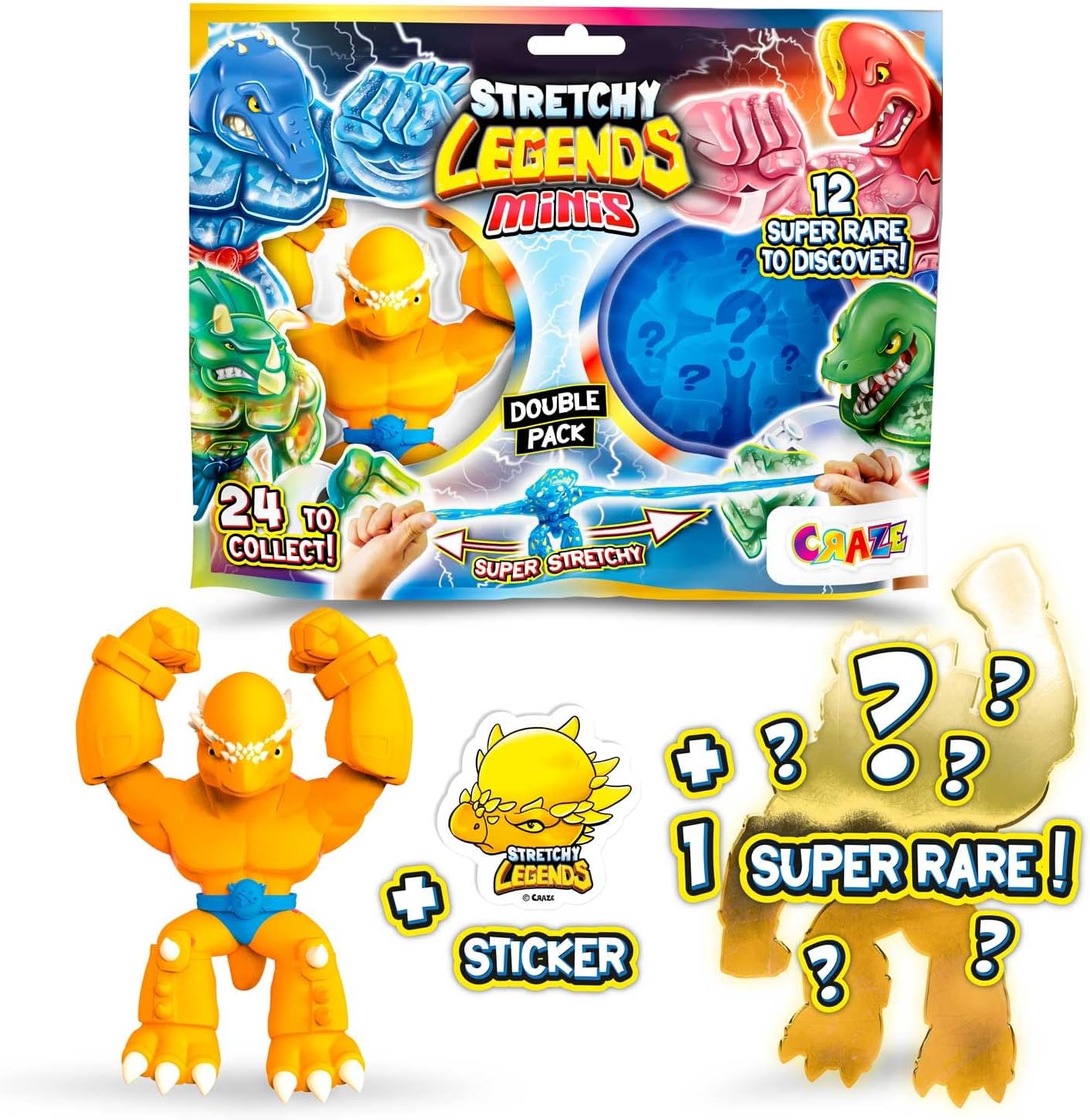 Συλλεκτική φιγούρα, Craze, Mini Stretchable Creatures, Legends Minis Double